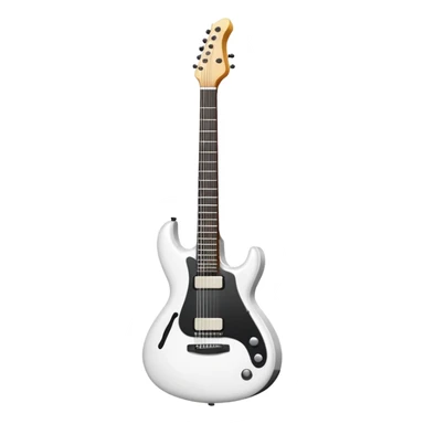 Create a new modern advanced full pure milk white guitar sticker