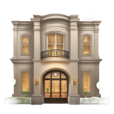 Romantic, upscale restaurant, exterior view  sticker