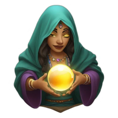 Gipsy Fortune teller with crystal ball sticker