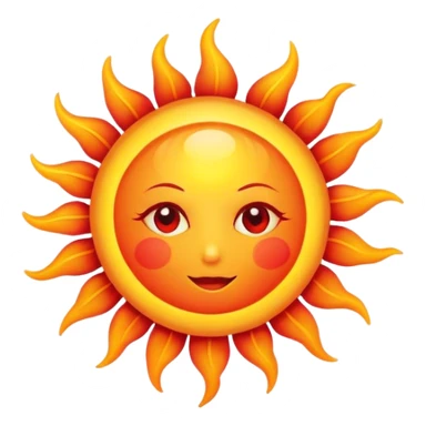 Heart-shaped sun closeup sticker