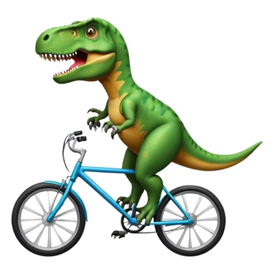 T-Rex riding a bike sticker