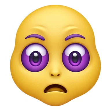 Wide eyes / Shadow to represent fear. make it a yellow emoji with purple sweat coming down the head sticker