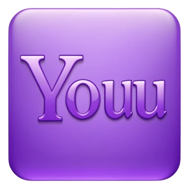 text that spells "YOU" in a shiny purple fancy font  sticker
