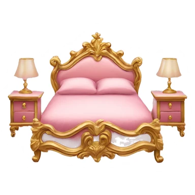 pink and gold baroque bed sticker