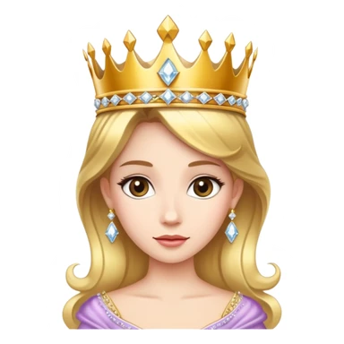 princess with crown and tiara sticker