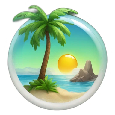 Palm tree and resin sticker