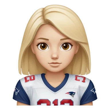 Blonde girl in patriots jersey sticker