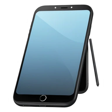 A modern smartphone with a clean screen and rounded edges, shown from the front. No interface, minimal detail sticker
