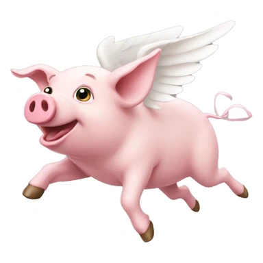 Flying pig sticker