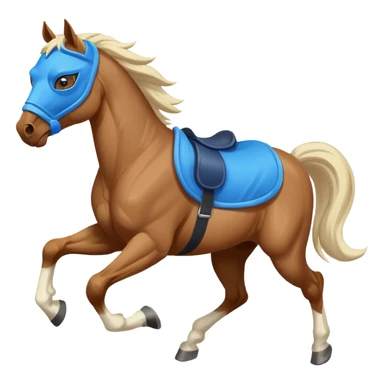 horse with blue mask sticker