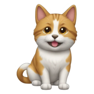 Un chat sur un chien  sticker