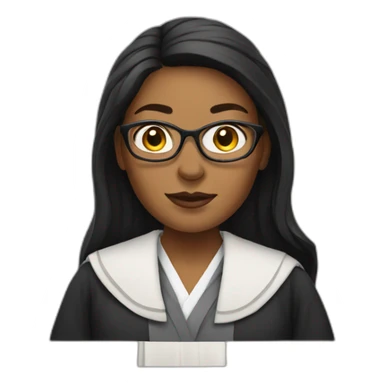 woman lawyer Wearing a robe sticker