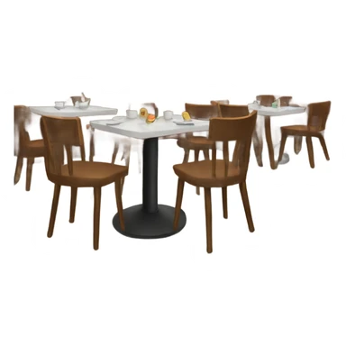 Inside a restaurant with tables sticker