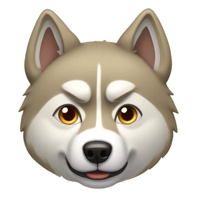 Husky, golden beige angry  sticker