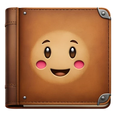 Open brown photo album sticker