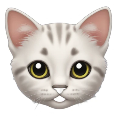 Cute kitten with bug eyes sticker
