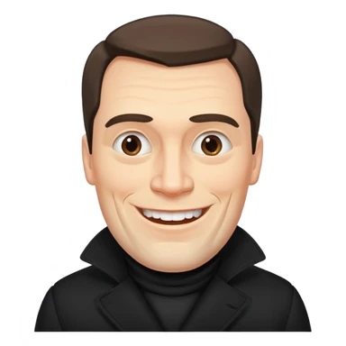 big  square-faced russian man thick jawed smiling sticker