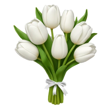 white tulip bouquet  sticker