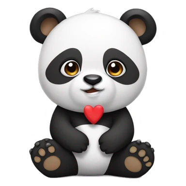 Panda with love   sticker
