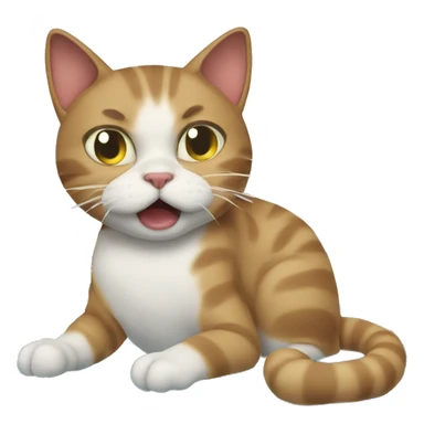 The cat is vomiting sticker