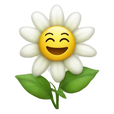 A cute flower smiling sticker