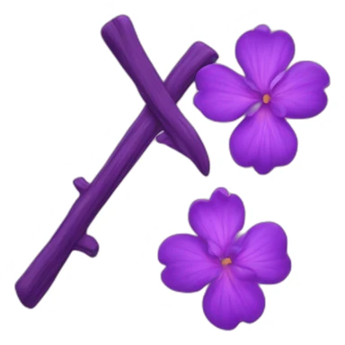 CROIX VIOLETTE ET ROSE  sticker