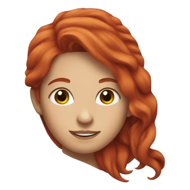 Woman tipping hand with red hair sticker