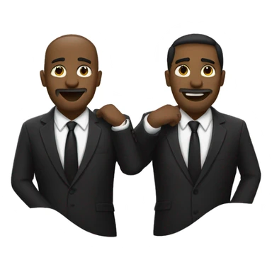 Two mans in suits music sticker