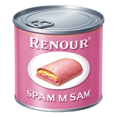 Renoir style pink SPAM art landscape sticker