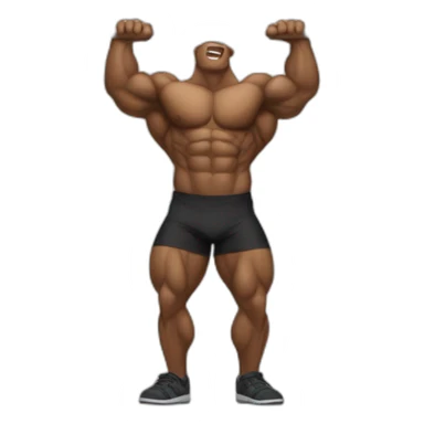 Body builder weight lifting sticker