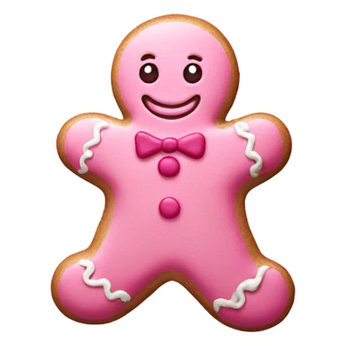 Pink gingerbread man sticker