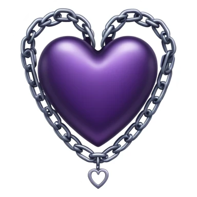 Dark purple heart in chains sticker