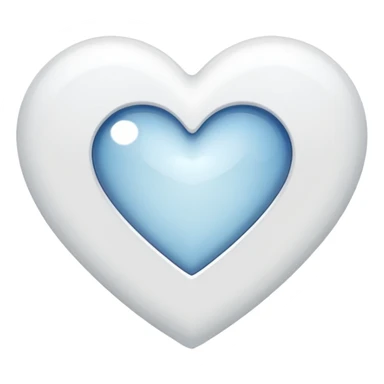 white heart with a shadow sticker