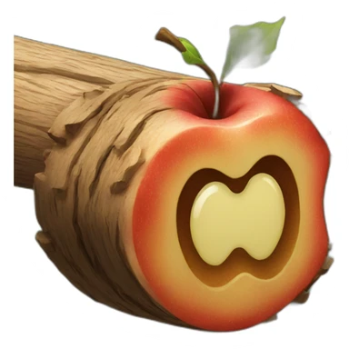Apple log sticker