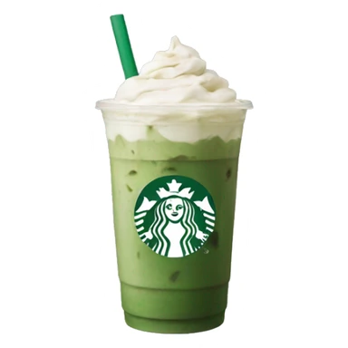 Starbucks iced matcha latte no whipped cream sticker