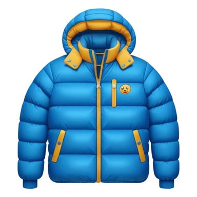 retro puffer jacket sticker