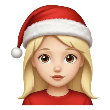 Blondie girl santa clauss sticker
