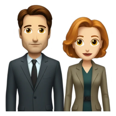 Mulder and scully sticker