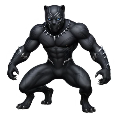 Black panther aggressive sticker