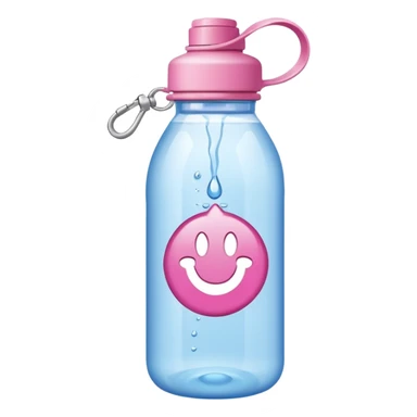 water bottle pink tag sticker