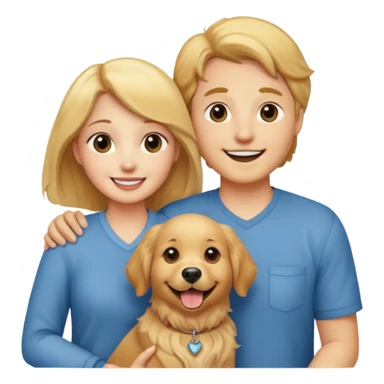couple and their pet dog sticker