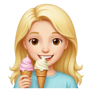 girl having ice cream  sticker