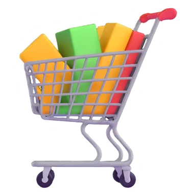 shopping cart with furniture sticker