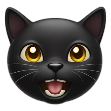 Black Cat yelling sticker