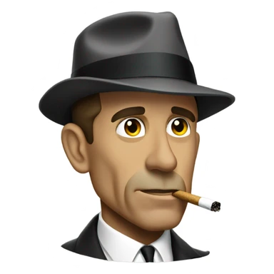 Humphrey Bogart smoking sticker