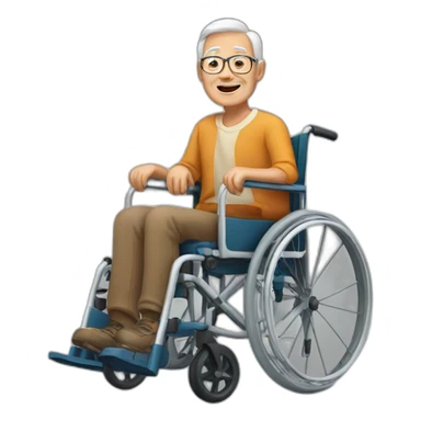 grandfather in wheelchair sticker