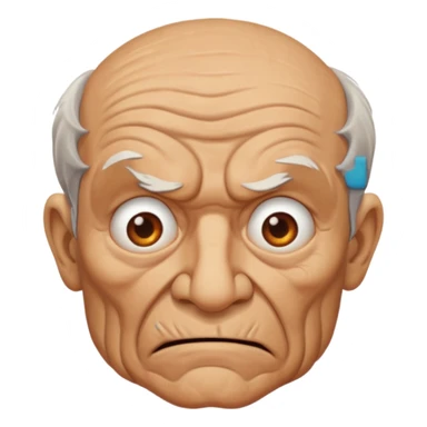 old man dad with mad face sticker