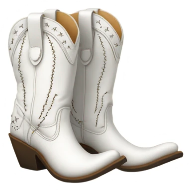 White cowgirl boots sticker