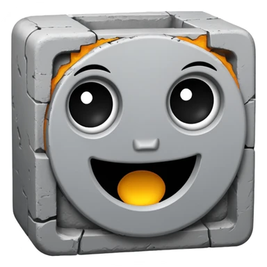 Cinder Block with no face on it sticker