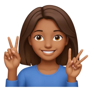 👂🏾🤏🏾 combined with a smile, girl sticker